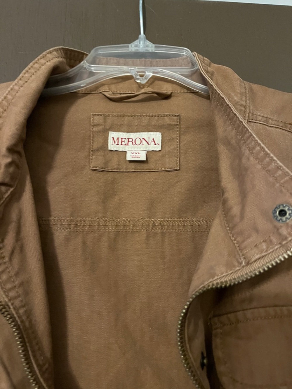 Merona Brown Utility Jacket XXL - Picture 2 of 3